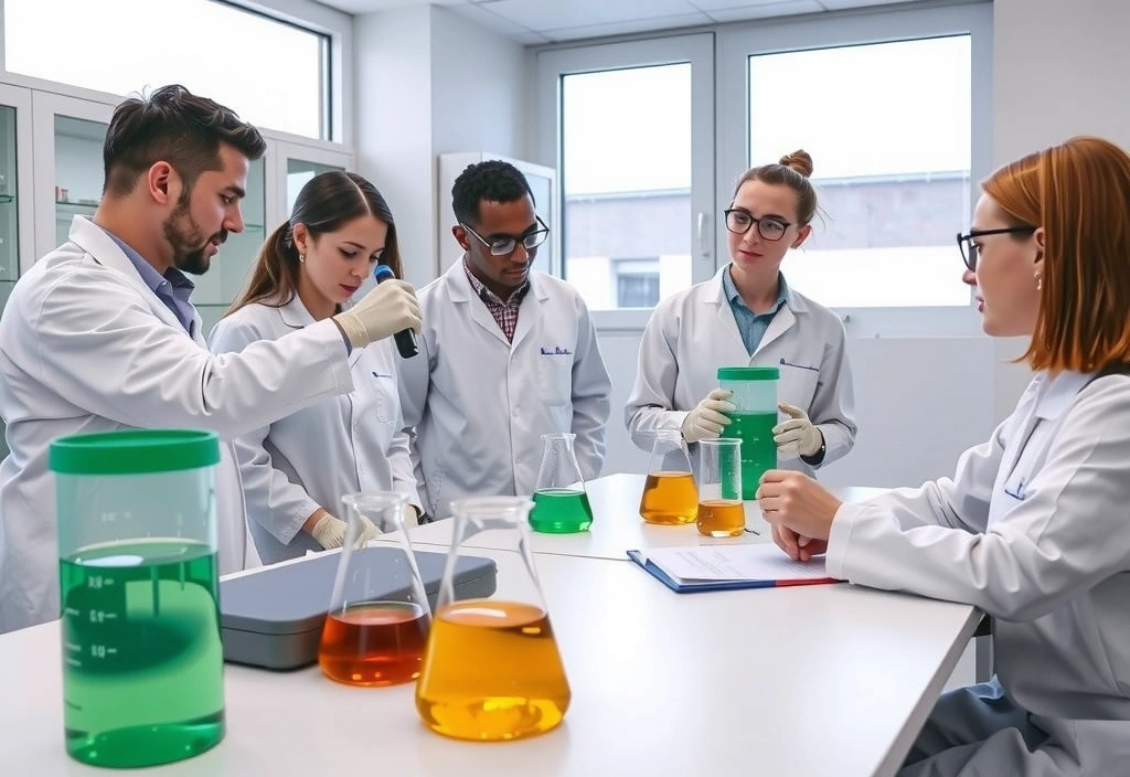 Equipo de Fallavitvb trabajando en un laboratorio